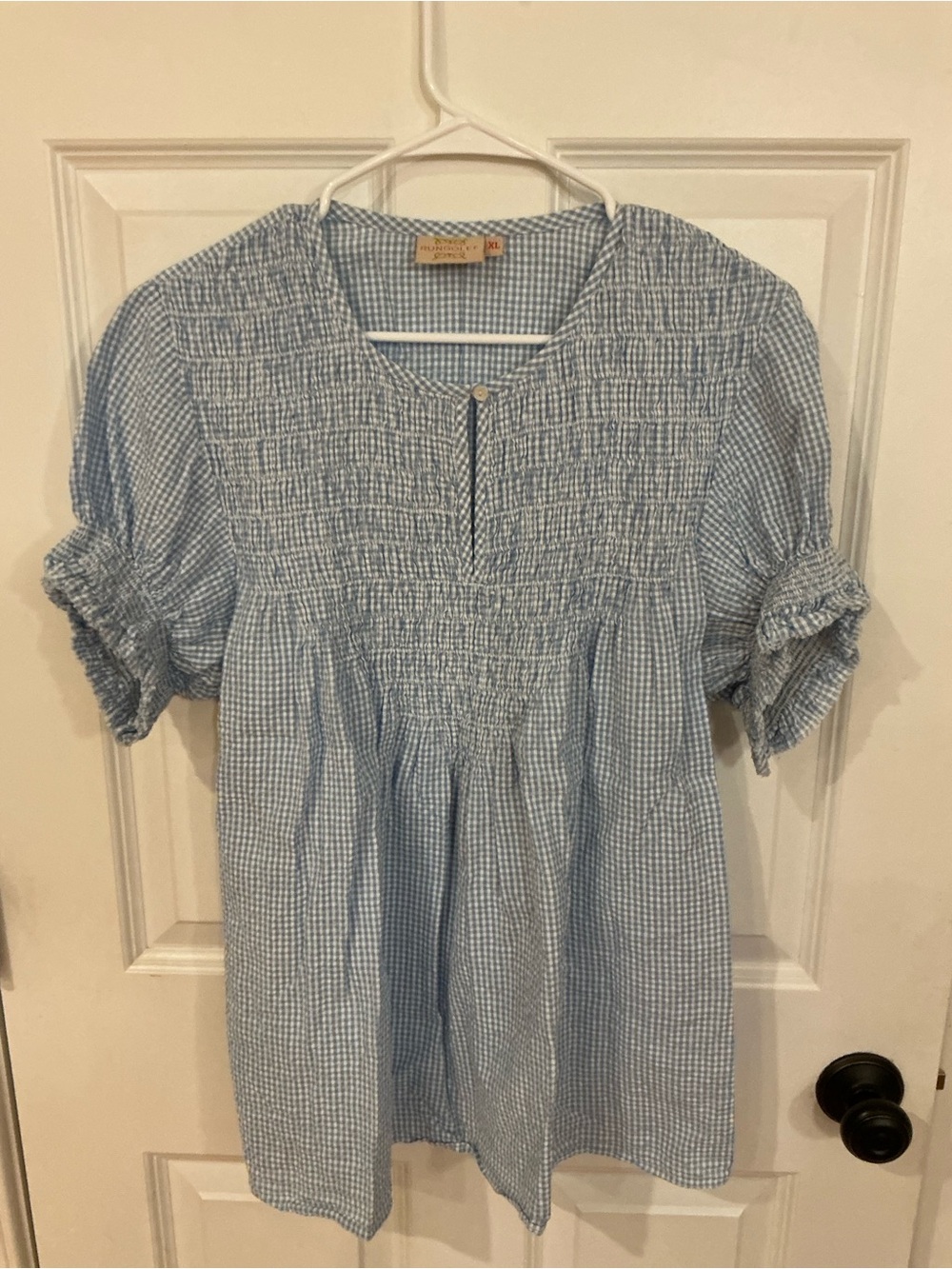 Rungolee Aletta Gingham Blouse Top sz XL - Picture 2 of 6